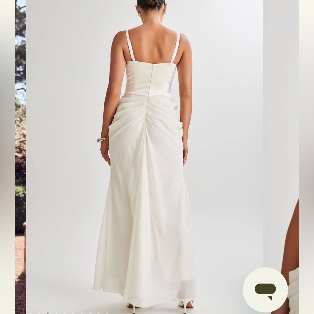 Meshki Leila Satin Corset Dress - Ivory - Picture 4 of 7